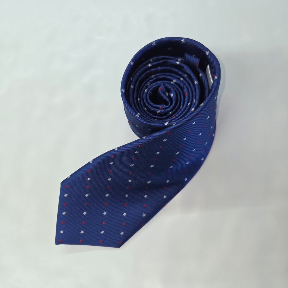 Bespoke New York Tie Men's‎ Polyester Blue Star Print Necktie USA
